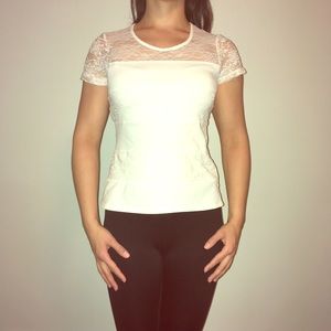 🌺 Flowery Lace Striped Shirt